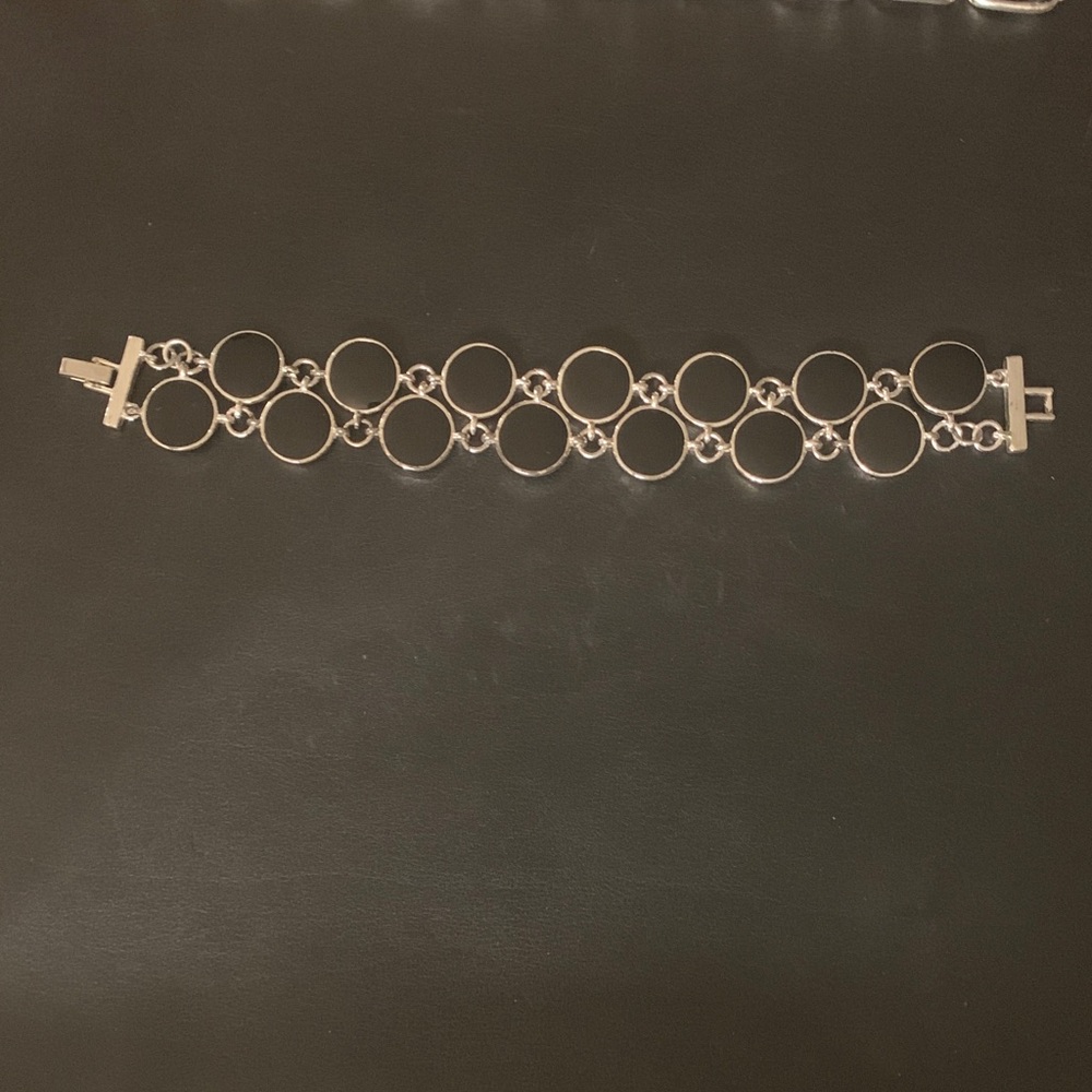 Nine West Silver Circle Link Bracelet